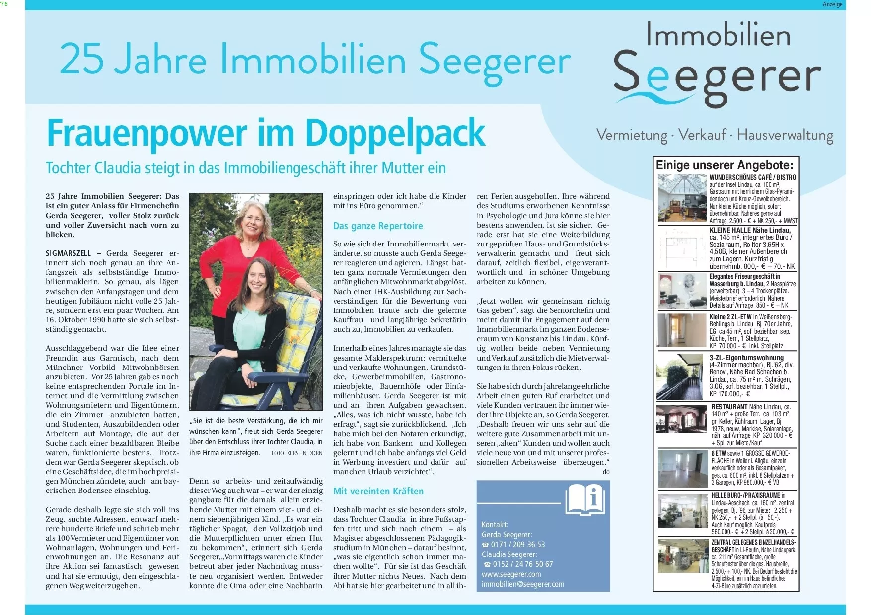25 Jahre Immobilien Seegerer